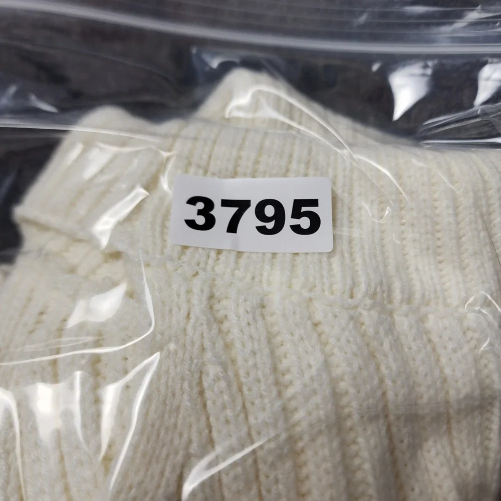 Anthropologie Cold Shoulder Cable Knit Sweater Cream White Wool Blend Small - Picture 11 of 11